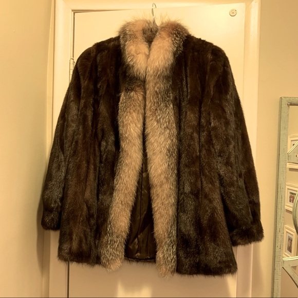 Authentic Brown Fox Fur Coat